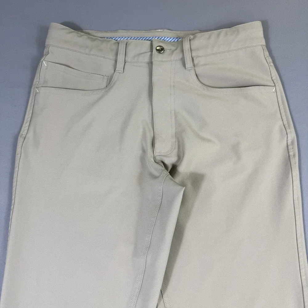 Footjoy Pants Mens 30x30 Tan Beige Athletic Fit 5 Pocket Performance Casual Golf
